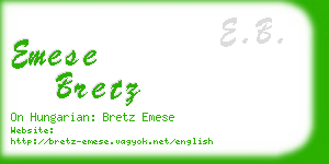 emese bretz business card